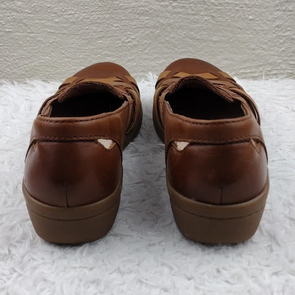 Collection by Clarks Ultimate Comfort Brown Leather Round Toe Wedge Heel Shoe
